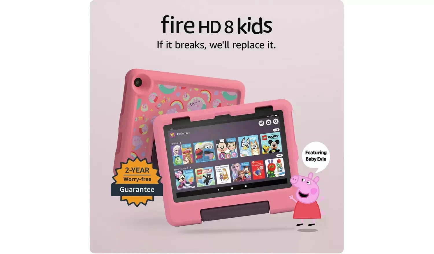 Amazon Fire HD 8 Kids Tablet (Peppa Pig Edition) – 8" Tablet, 32GB, Blue – (New) Amazon