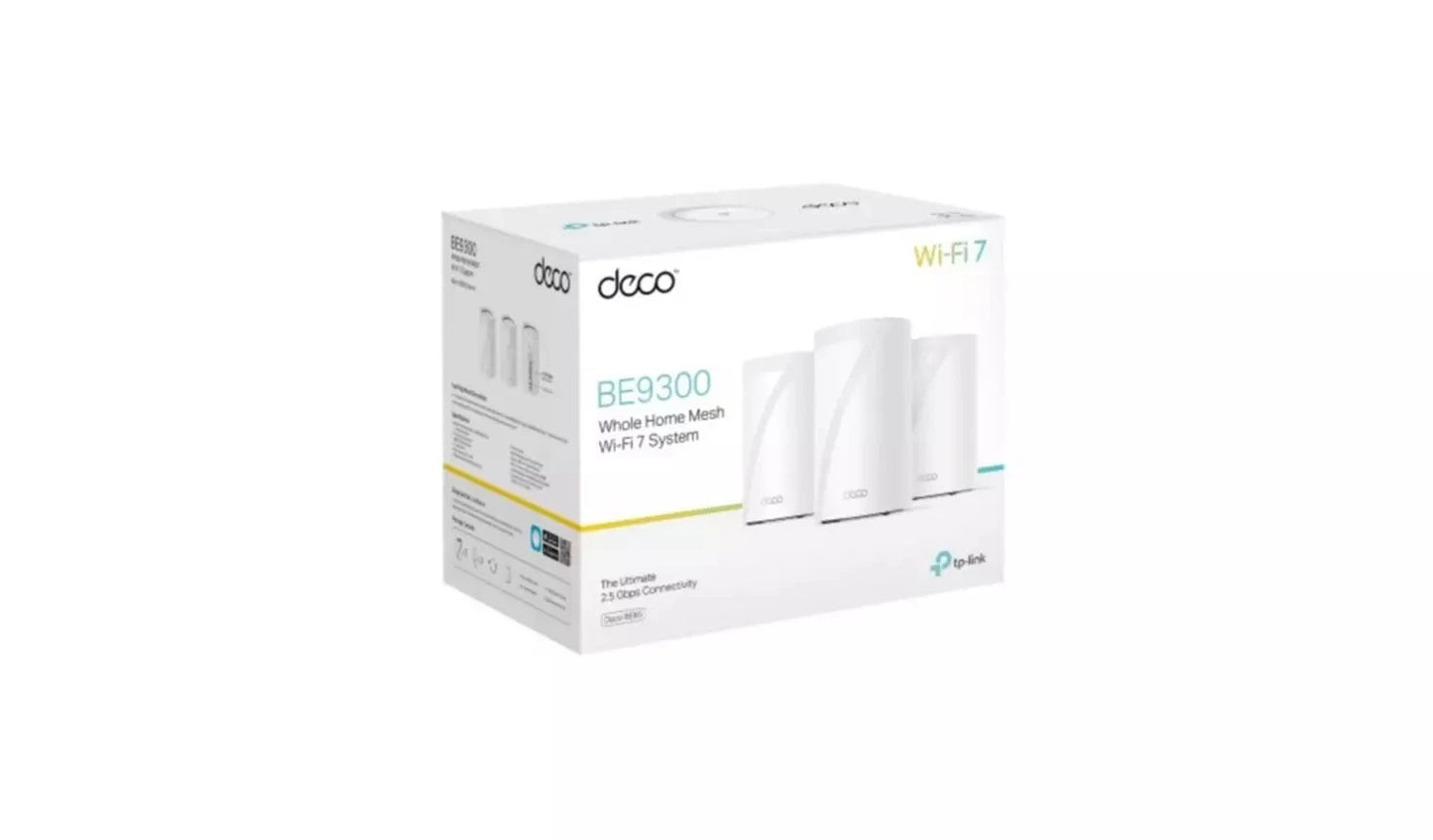 TP-Link Deco BE65 Whole Home Mesh Wi-Fi 7 System (3-Pack, 9.3Gbps) TP Link