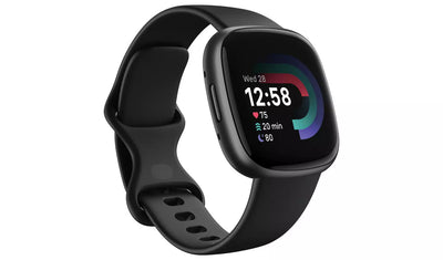 Fitbit Versa 4 Smart Watch – Black/Graphite (New) Google