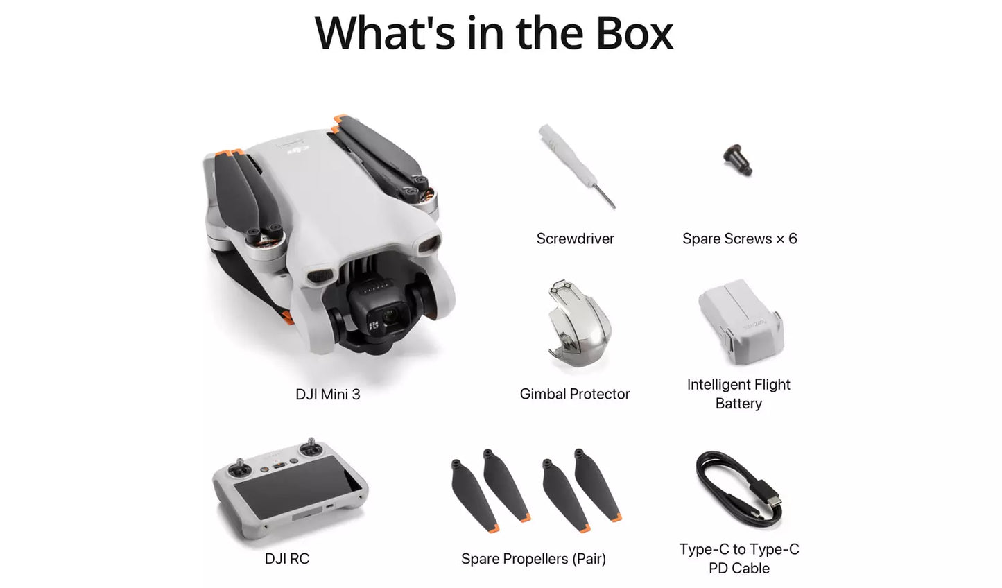 DJI Mini 3 Drone With DJI RC Remote Controller (New) DJI