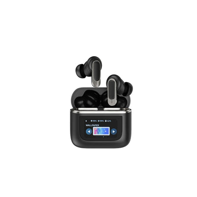 Latest Wireless Smart Earbuds In Ear , Microphone Noise Cancellation with Touch Screen Case Black - New AFY by Funki Fone