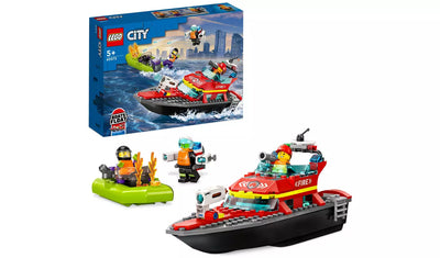 LEGO City Fire Rescue Boat Toy, Floats on Water Set | Ages 5+ | Model 60373 | New LEGO