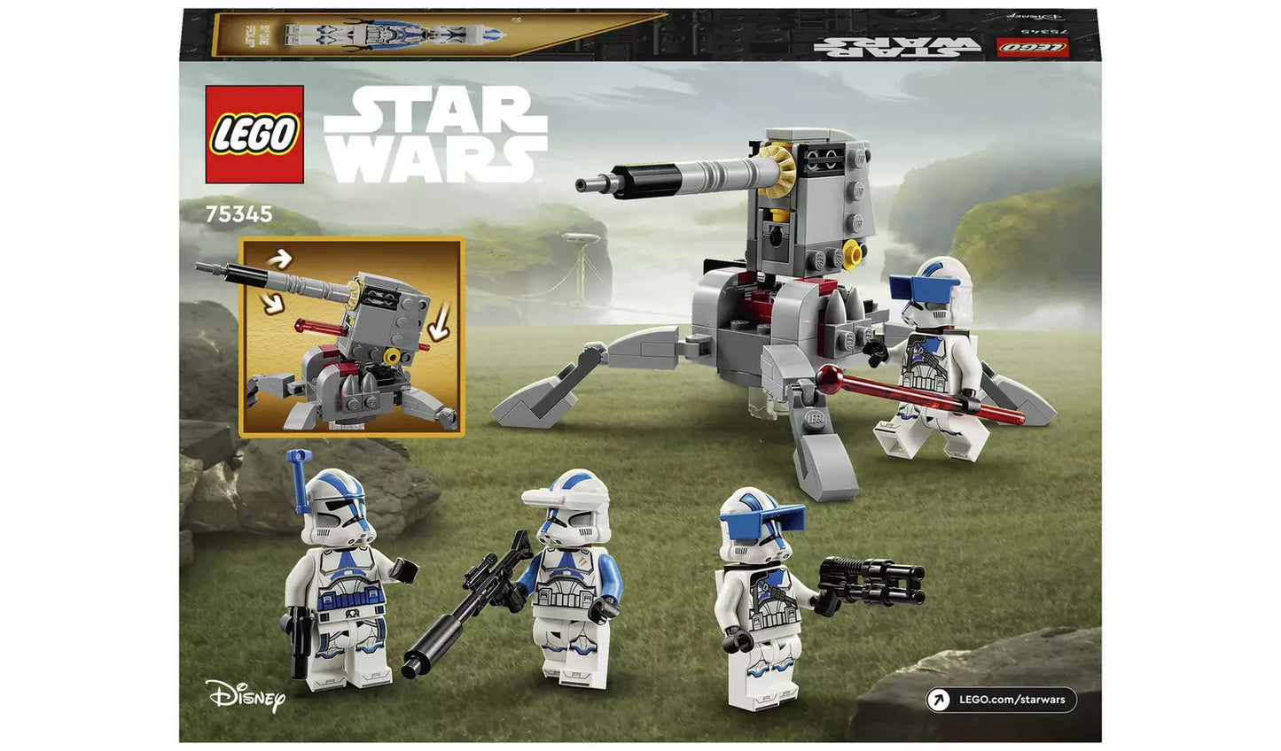 LEGO Star Wars 501st Clone Troopers Battle Pack Set | Ages 6+ | Model 75345 | New LEGO