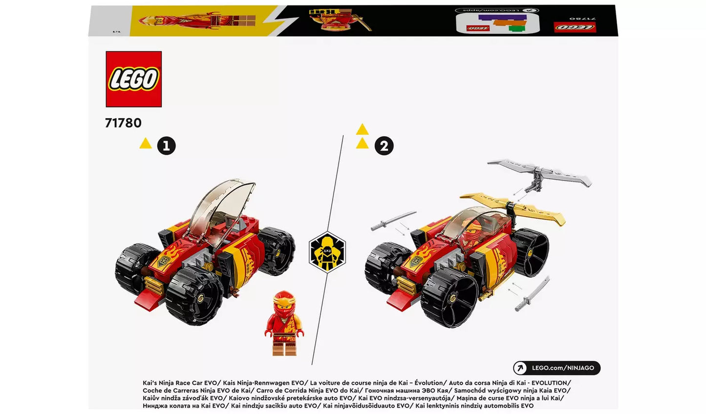 LEGO NINJAGO Kai's Ninja Race Car EVO Toy Building Set 71780 | Ages 6+ | New LEGO