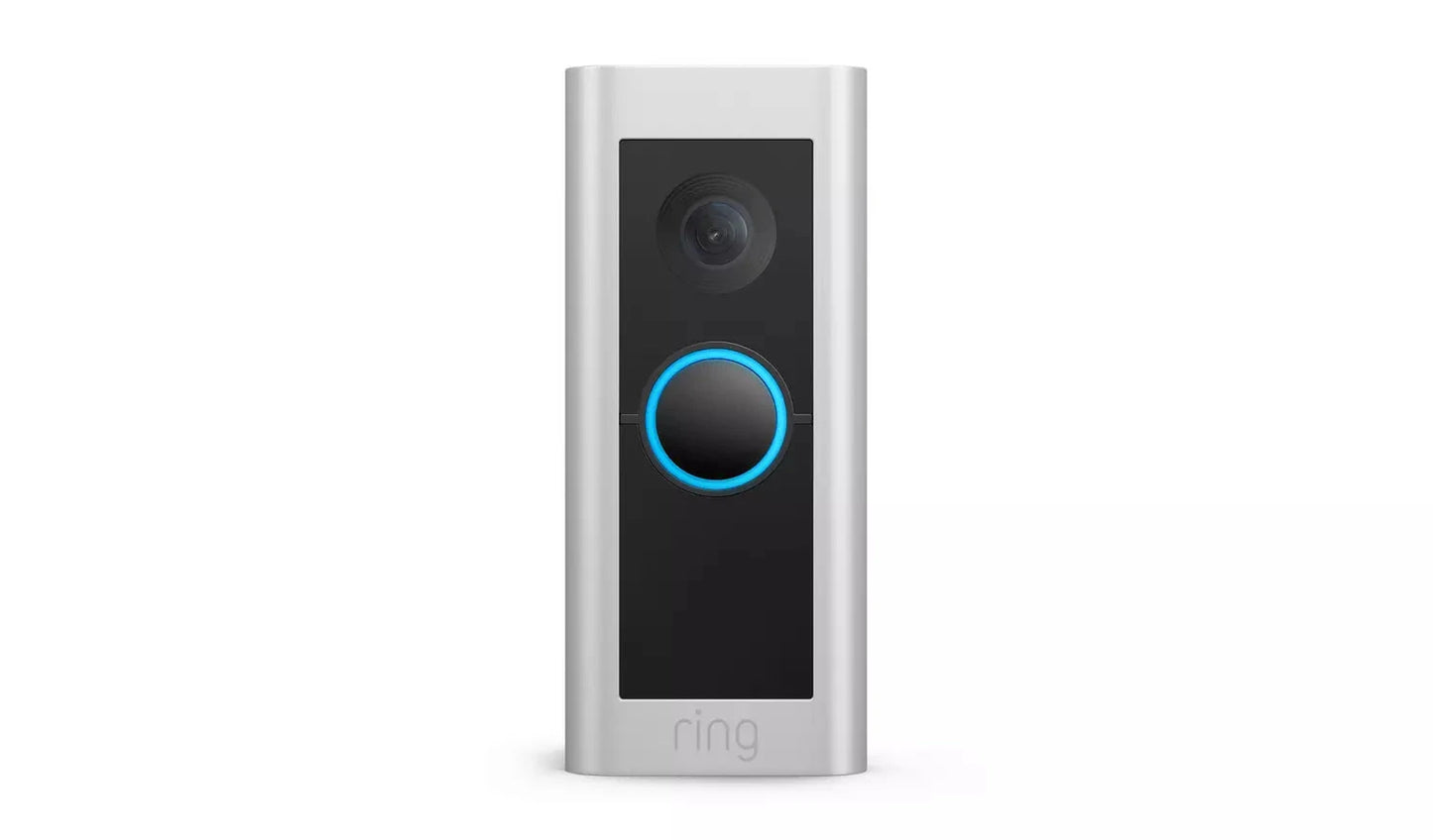 Ring Pro 2 Video Doorbell (Hardwired) – Silver Ring