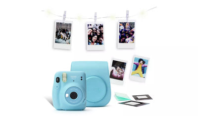 Fujifilm Instax Mini 11 Camera Bundle – Sky Blue with Film & Case (New) Fujifilm