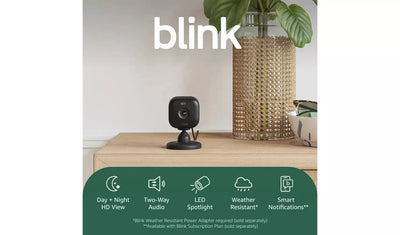 Blink Mini 2 Plug-In CCTV Camera – Black (2-Pack) Blink