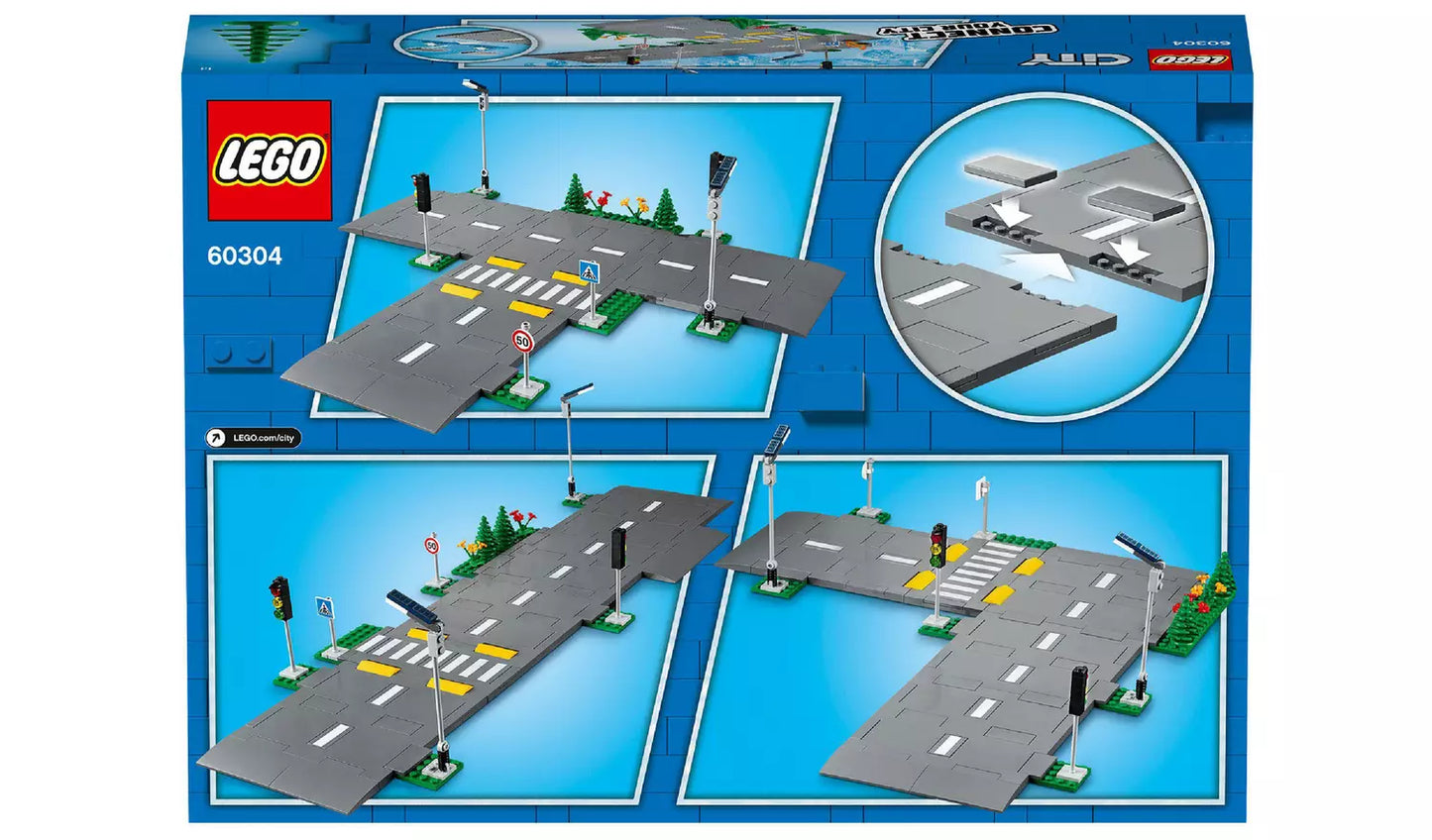 LEGO City Road Plates Building Set with Traffic Lights | Ages 5+ | Model 60304 | New LEGO