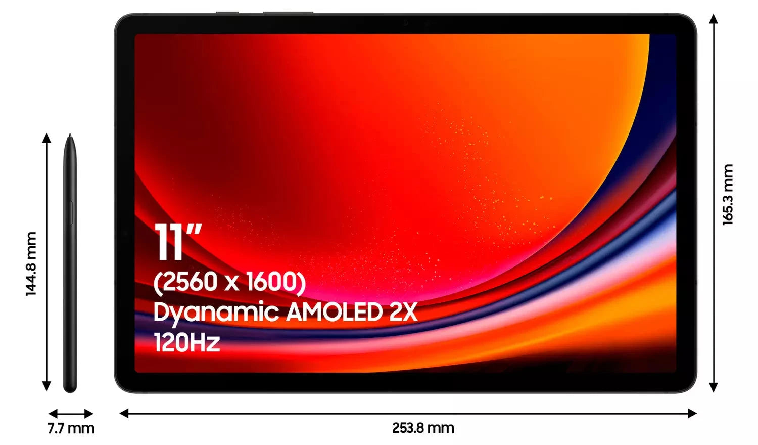 Samsung Galaxy Tab S9 11 inch Wi-Fi Tablet – 128GB, Graphite(New) Samsung