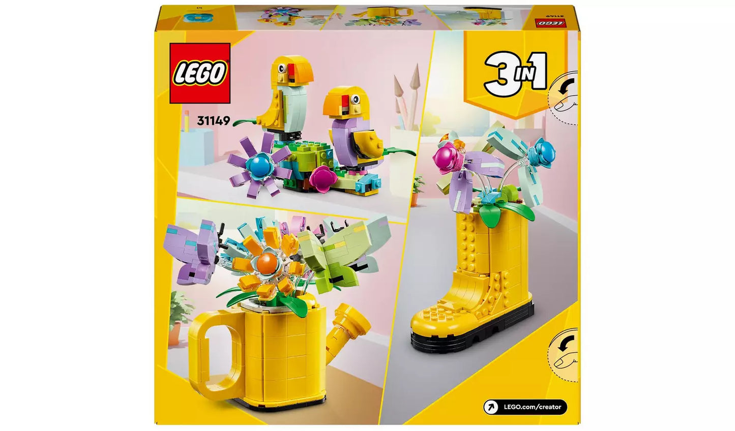 LEGO Creator 3in1 Flowers in Watering Can Nature Toys | Ages 8+ | Model 31149 | New LEGO