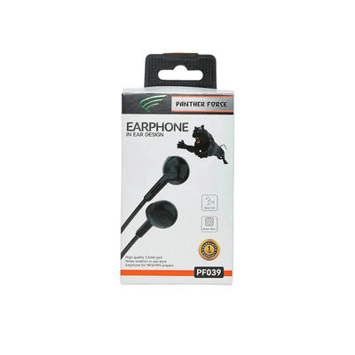 PANTHER FORCE STEREO WIRED HEADPHONES BLACK- PF39 Panther Force