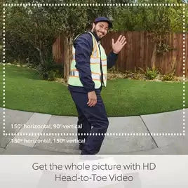 Ring Pro 2 Plug in Video Doorbell (Hardwired) – Silver Ring