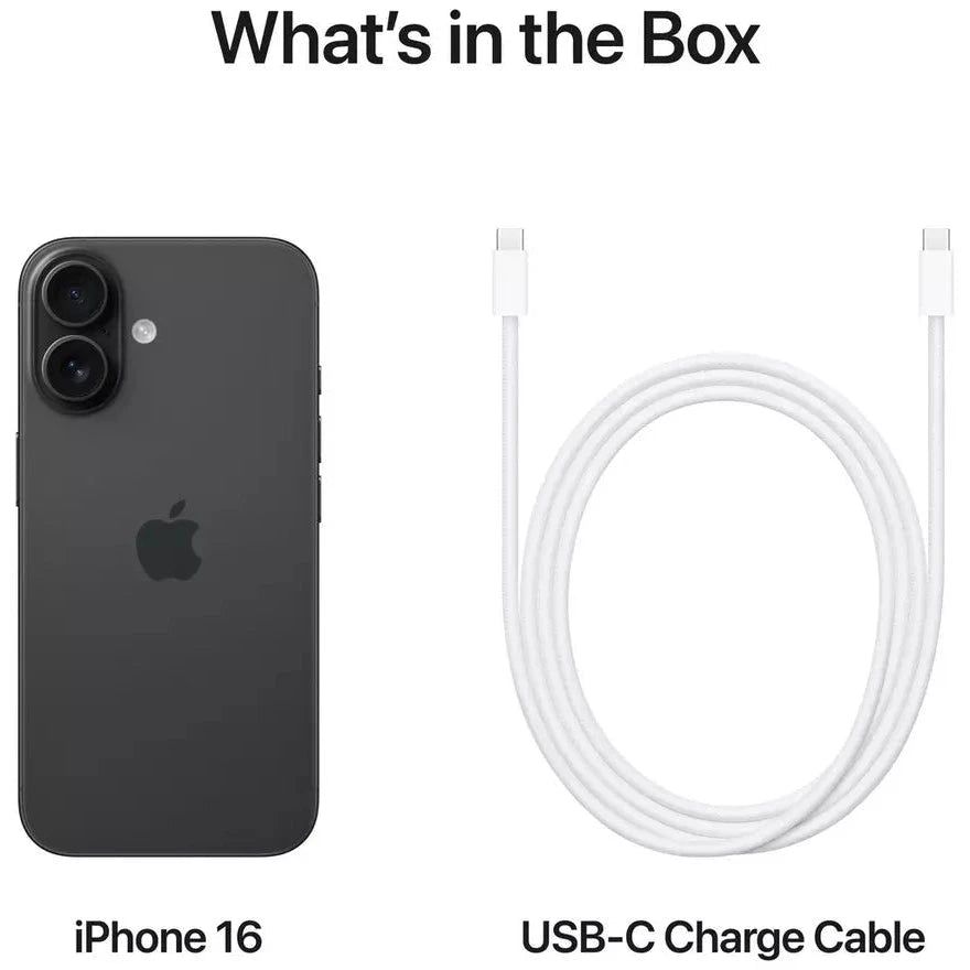 Apple iPhone 16 5G AI Mobile 128GB - Black NEW Apple