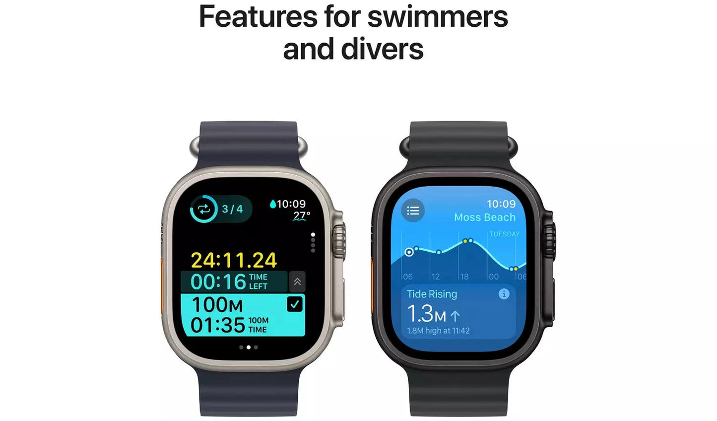 Apple Watch Ultra 2 49mm Ocean band Black - (Excellent Condition) Apple