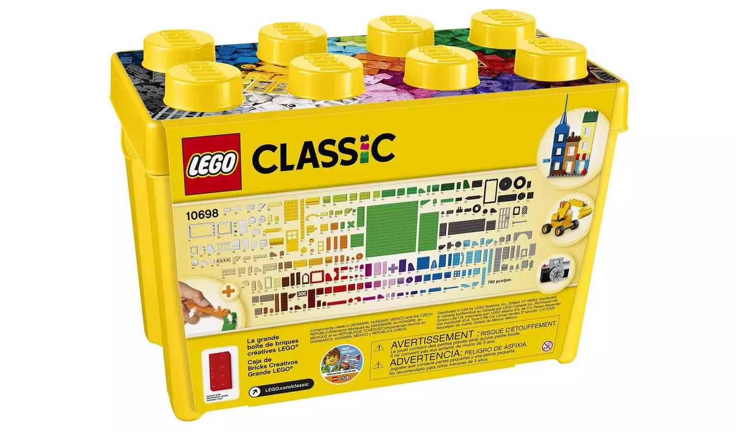 LEGO Classic Large Creative Brick Storage Box Set | Ages 4+ | Model 10698 | New LEGO