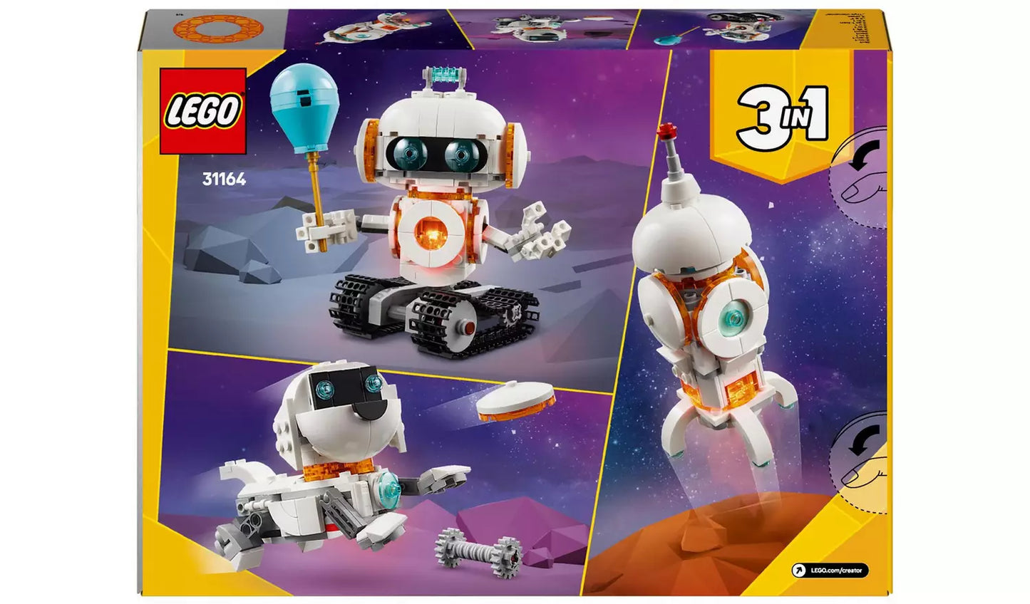 LEGO Creator 3in1 Space Robot Toy Building Set | Ages 8+ | Model 31164 | New LEGO