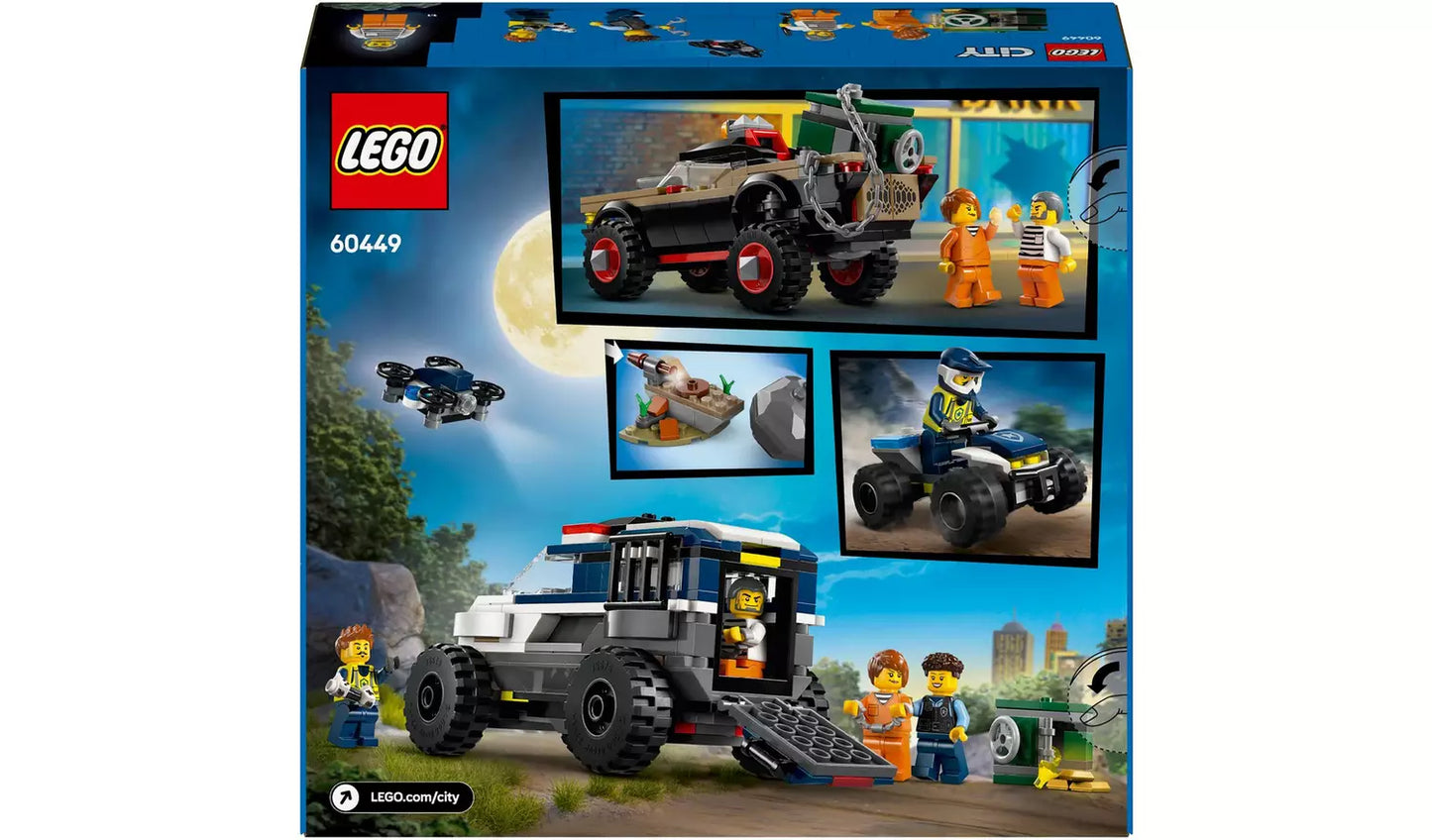 LEGO City Off-Road Police Car Chase Building Toy Set | Ages 6+ | Model 60449 | New LEGO