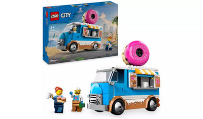 LEGO City Doughnut Truck Toy with 2 Minifigures | Ages 5+ | Model 60452 | New LEGO
