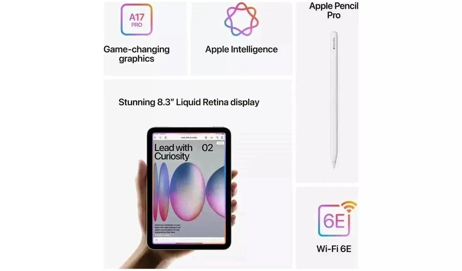 Apple iPad mini (2024) – 8.3" Wi-Fi Tablet, 512GB Storage, Blue (Excellent Refurbished) Apple