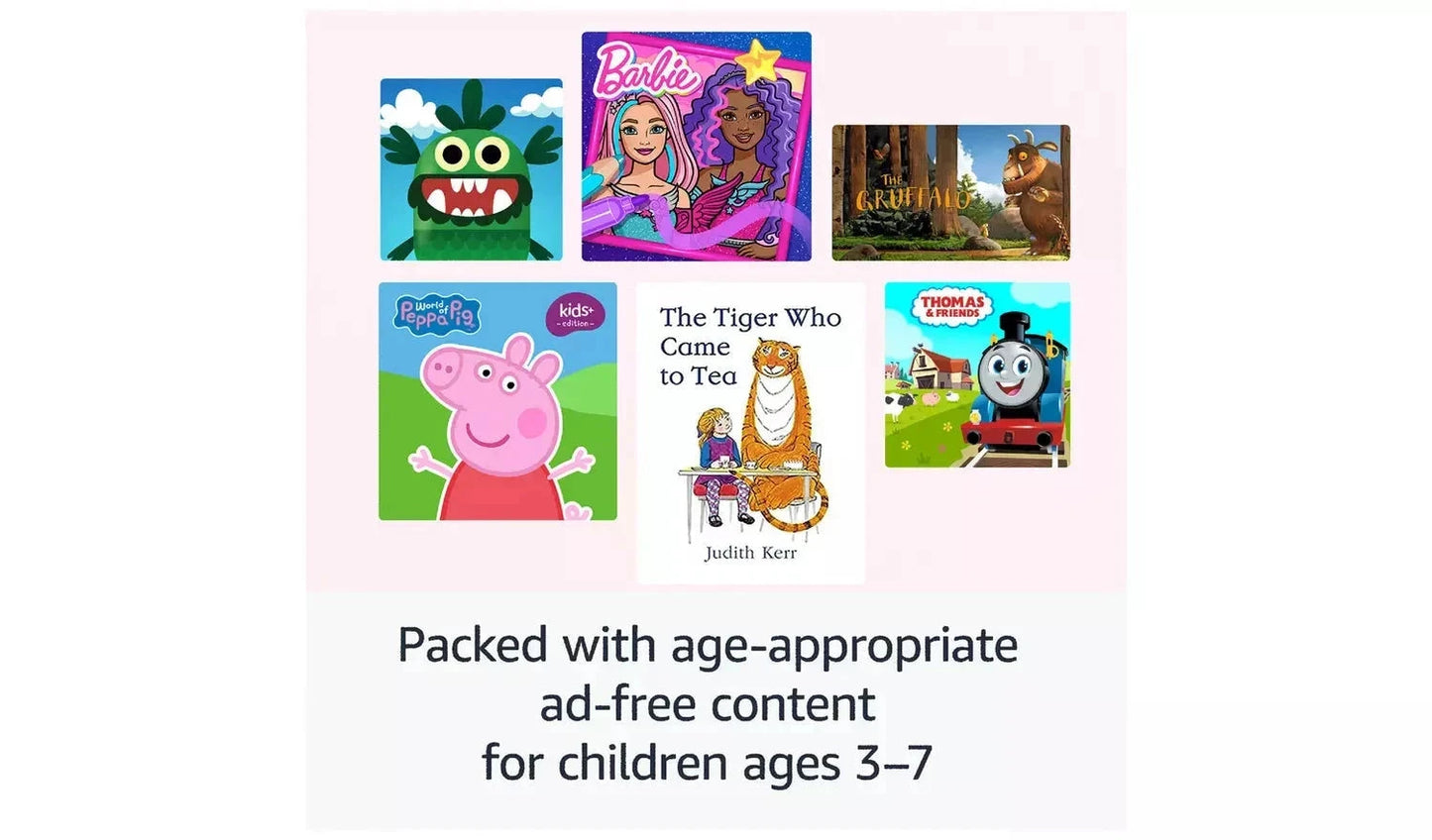 Amazon Fire HD 8 Kids – 8" Tablet, 32GB, Purple – Designed for Ages 3–7, (New) Amazon