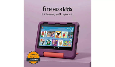 Amazon Fire HD 8 Kids – 8" Tablet, 32GB, Purple – Designed for Ages 3–7, (New) - Funkifone