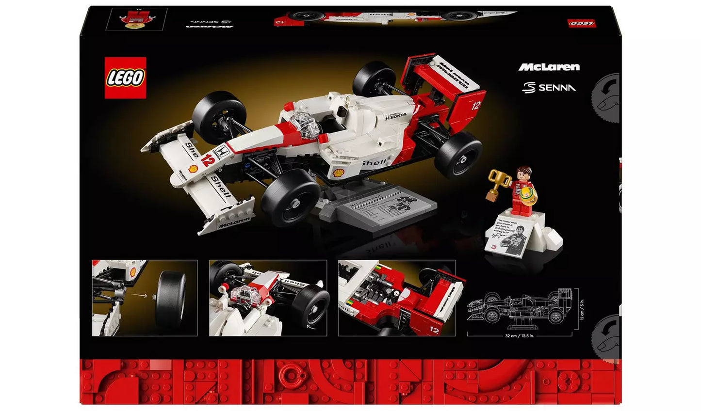 LEGO Icons McLaren MP4/4 & Ayrton Senna Set for Adults | Ages 18+ | Model 10330 | NEW LEGO