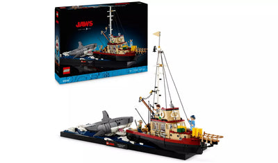LEGO Ideas Jaws Set for Adults with Model Shark & Boat | Ages 18+ | Model 21350 | New LEGO