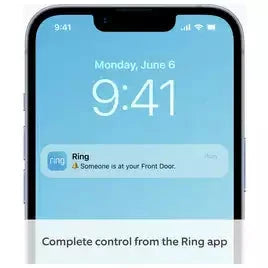 Ring Video Doorbell (Battery-Powered) with Chime – Satin Nickel Ring