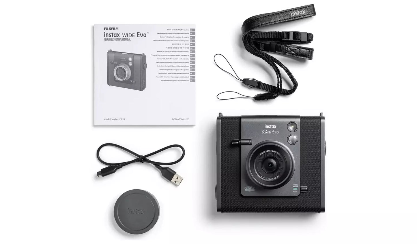 Fujifilm instax WIDE Evo Hybrid Instant Camera – Black (New) Fujifilm