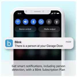 Blink Mini 2 Smart Security Camera + Weather-Resistant Adapter White Blink