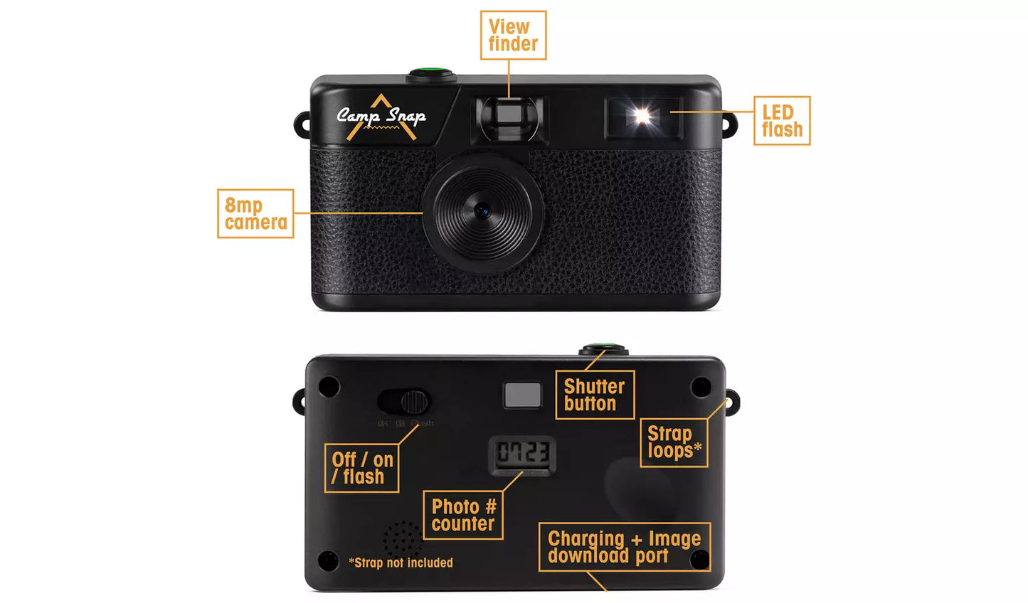 Campsnap V105 8MP Compact Digital Camera – Black (New) Campsnap