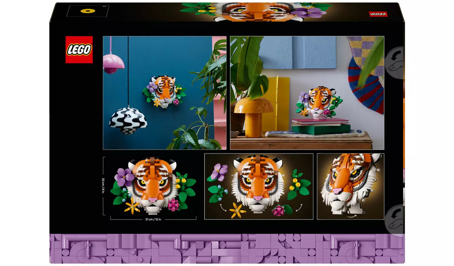 LEGO ART The Fauna Collection Tiger Wall Art Set for Adults | Ages 18+ | Model 31217 | NEW LEGO