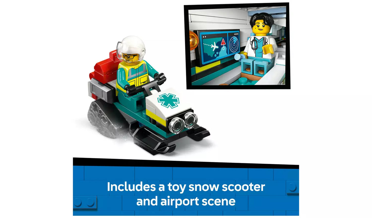 LEGO City Emergency Air Ambulance Plane Toy Playset | Ages 6+ | Model 60465 | New LEGO