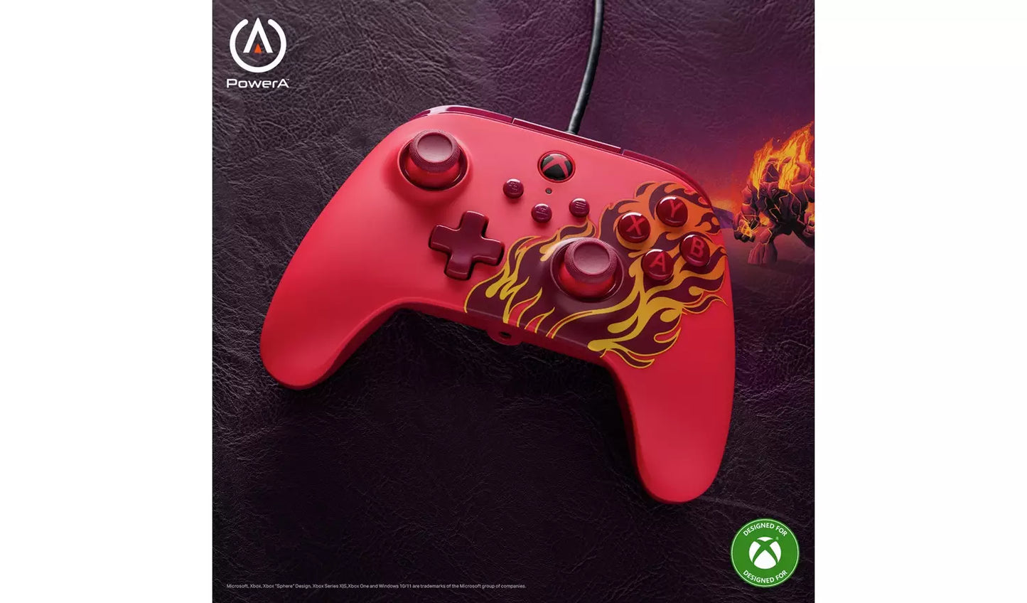 PowerA Advantage Xbox Wired Controller – Fire Red (New) PowerA