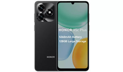 HONOR X5c Plus 128GB AI Mobile Phone – Midnight Black Unlocked Smartphone (New) Honor