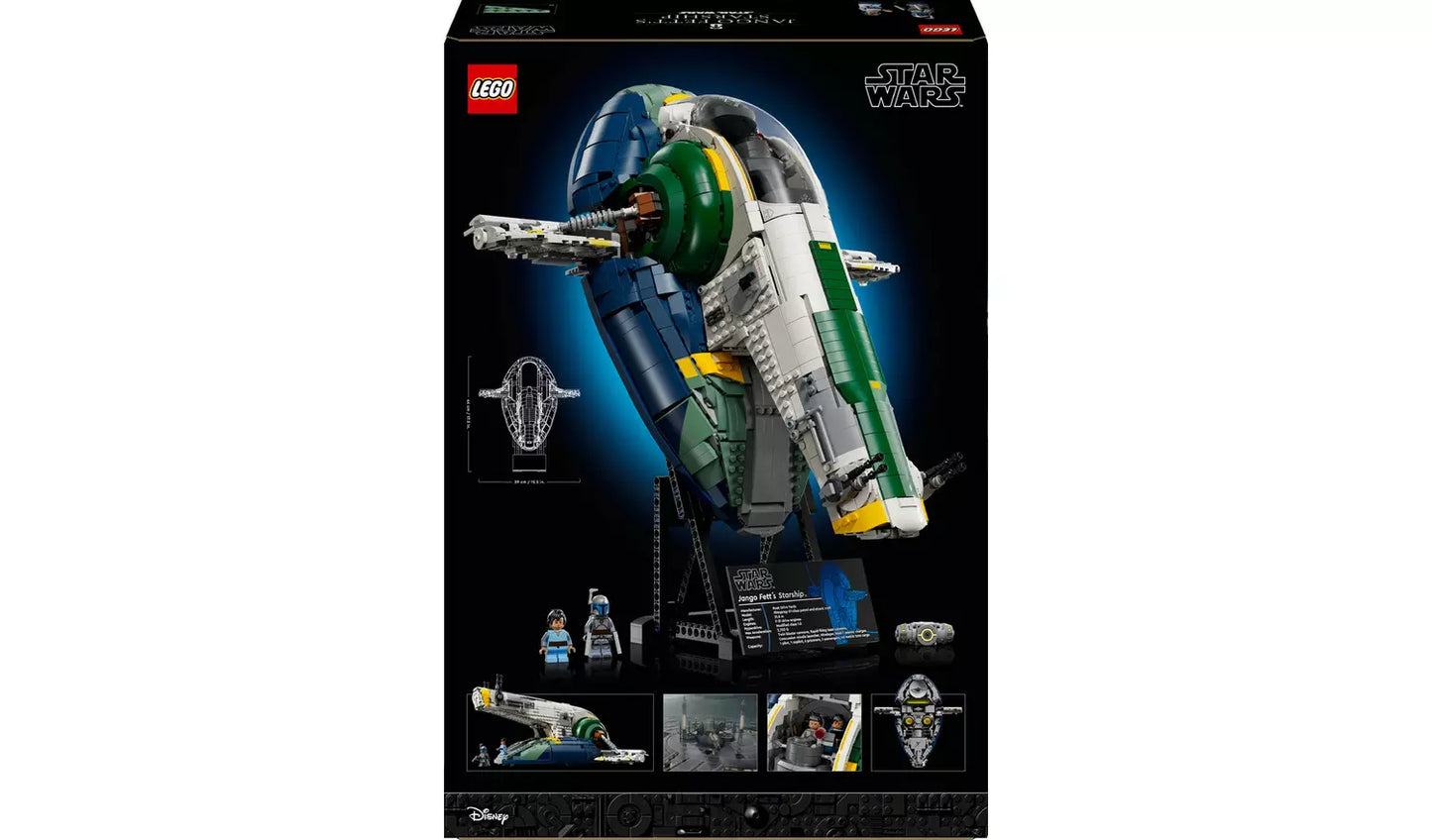 LEGO Star Wars Jango Fett’s Firespray-Class Starship | Ages 18+ | Model 75409 | New LEGO