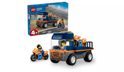 LEGO City Motorcycle Transporter Flatbed Toy Vehicle Set | Ages 4+ | Model 60491 | New LEGO