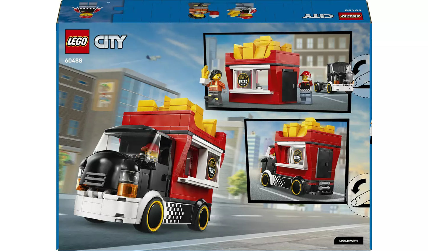 LEGO City Fries Food Truck Toy with 2 Minifigures | Ages 5+ | Model 60488 | New LEGO