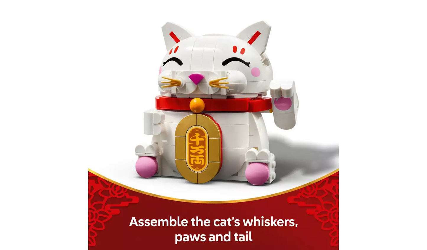 LEGO Lucky Cat Display Model Building Kit | Ages 9+ | Model 40813 | New LEGO