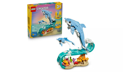 LEGO Creator 3in1 Sea Animals: Beautiful Dolphins Toy Set | Ages 9+ | Model 31385 | New LEGO