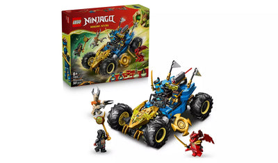 LEGO NINJAGO Jay’s Transforming Car Racing Toy 2-in-1 Set | Ages 8+ | Model 71856 | New LEGO