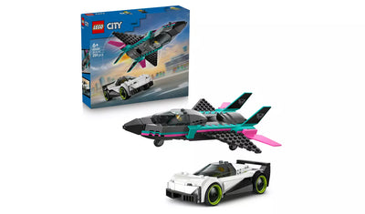LEGO City Jet vs. Car Toy Vehicle Model Kit 60489 | Ages 6+ | New LEGO