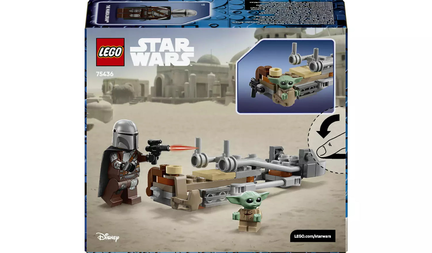 LEGO Star Wars The Mandalorian & Grogu’s Speeder Bike | Ages 6+ | Model 75436 | New LEGO