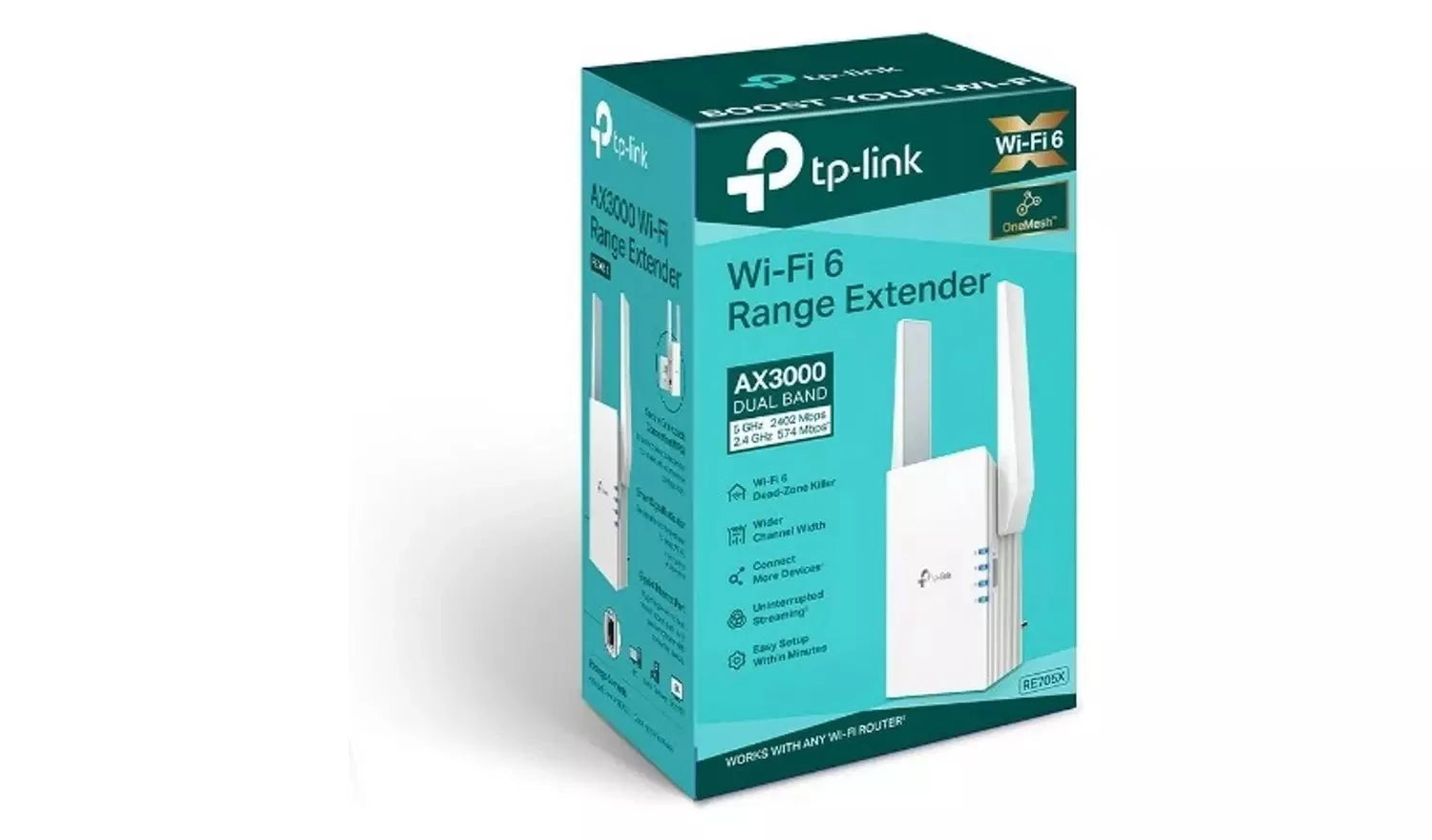 TP-Link RE705X AX3000 Wi-Fi 6 Range Extender with Gigabit Ethernet Port TP Link