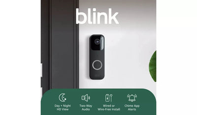 Blink Video Doorbell – Black (Wired or Battery Option) Blink