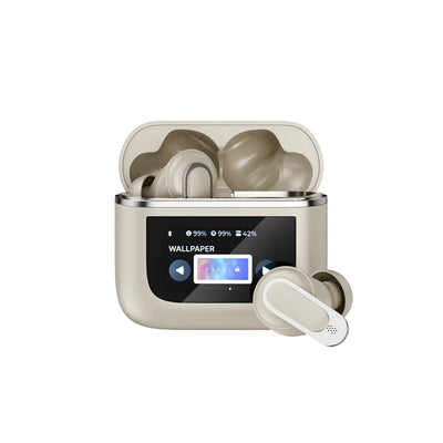 Latest Wireless Smart Earbuds In Ear , Microphone Noise Cancellation with Touch Screen Case Black – Gold - Funkifone