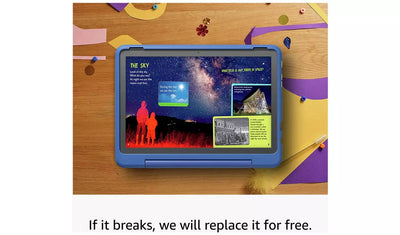 Amazon Fire HD 10 Kids Pro – 10.1" Tablet, 32GB, Blue – Designed for Ages 6–12 (New) - Funkifone