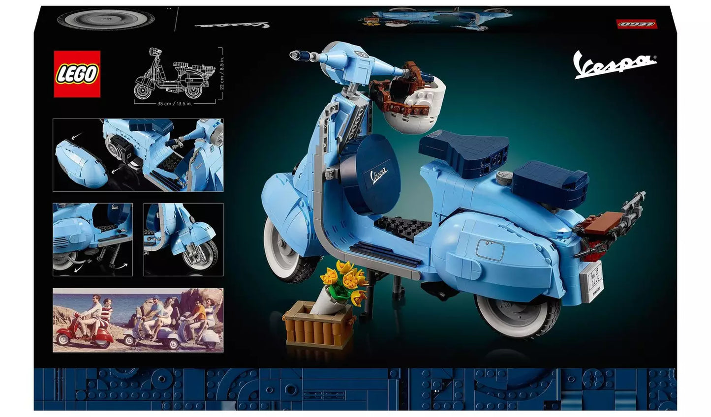 LEGO Icons Vespa 125 Scooter Model Set for Adults | Ages 18+ | Model 10298 | NEW LEGO