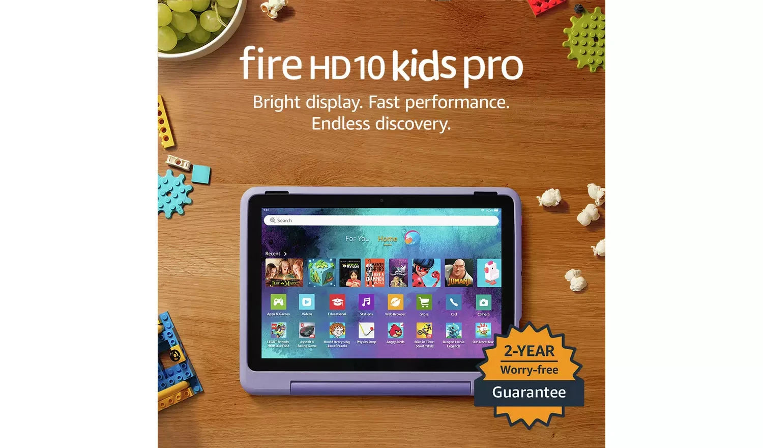Amazon Fire HD 10 Kids Pro – 10.1" Tablet, 32GB, Blue – Designed for Ages 6–12 (New) Amazon