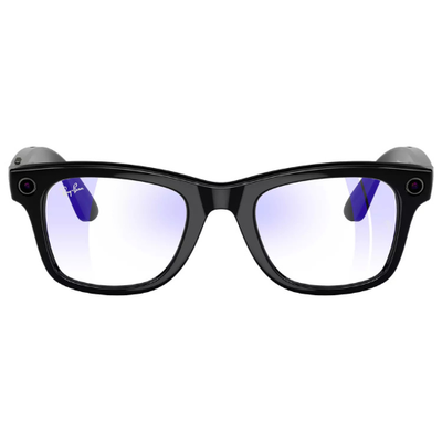 Ray-Ban Meta Wayfarer Glasses - Shiny Black, Clear (New) Meta